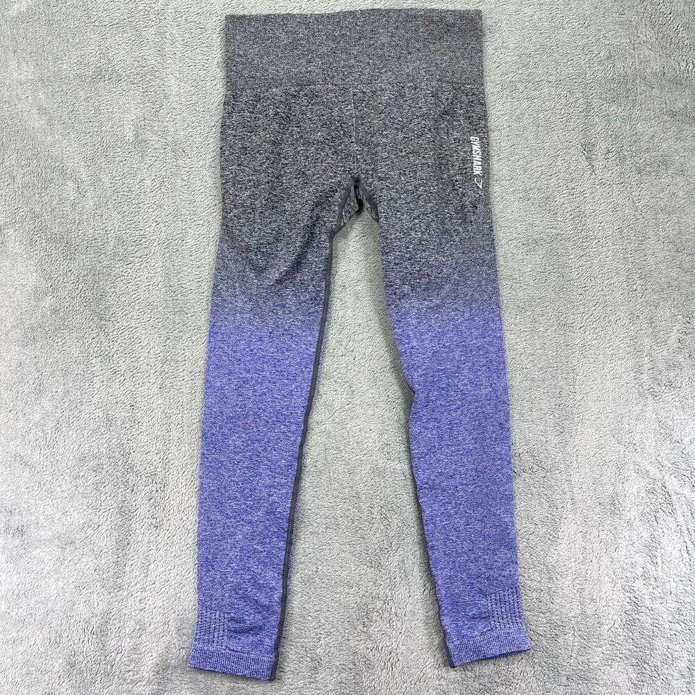 Gymshark Leggings Womens Small Gray Purple Knitted Performance Running